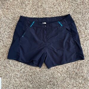 Quechua Decathlon Shorts Navy
 with Teal Accents Women’s size Large